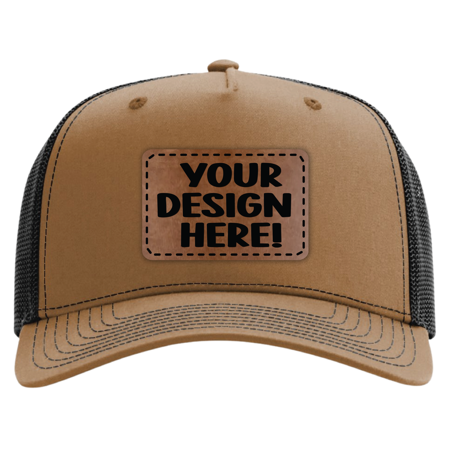 Personalized Richardson 112FPC Five Panel Champ Trucker Hat with Custom Patch