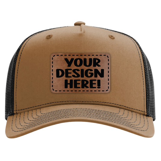 Personalized Richardson 112FPC Five Panel Champ Trucker Hat with Custom Patch