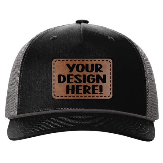 Personalized Richardson 112FPR Five Panel Trucker Hat with Rope with Custom Patch