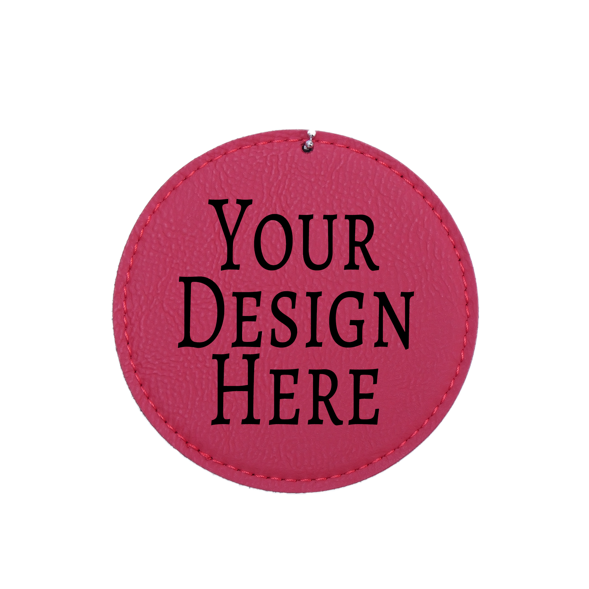 Round Leatherette Christmas Ornaments with Custom Design