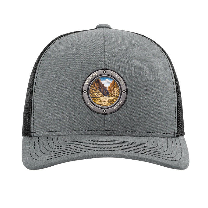 Big Bend National Park patch hat — Heather Grey/Black