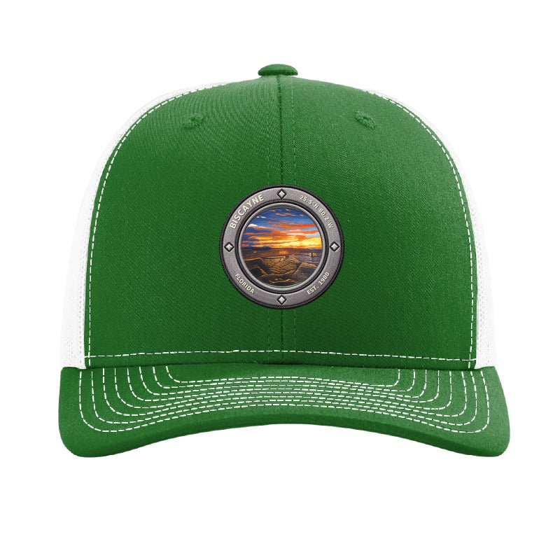 Biscayne National Park patch hat — Kelly Green/White