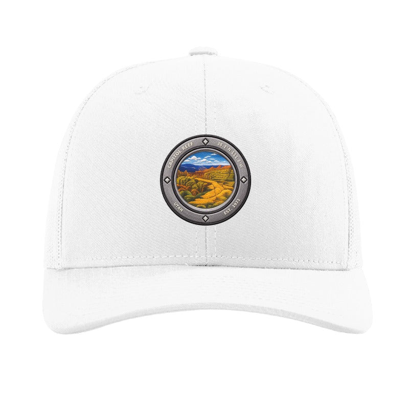 Capitol Reef National Park patch hat — White