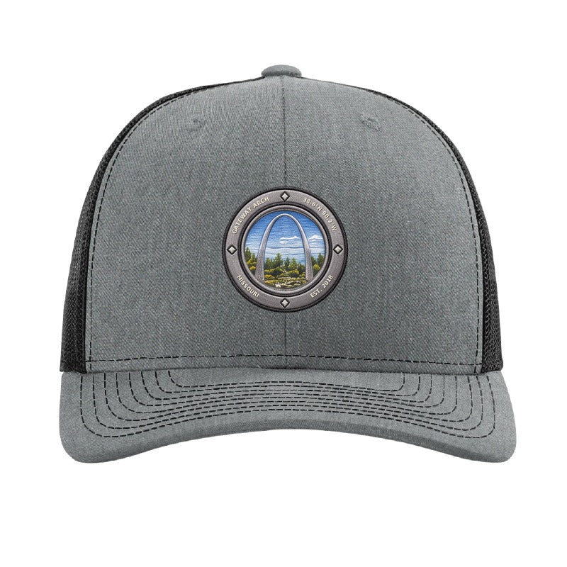 Gateway Arch National Park patch hat — Heather Grey/Black
