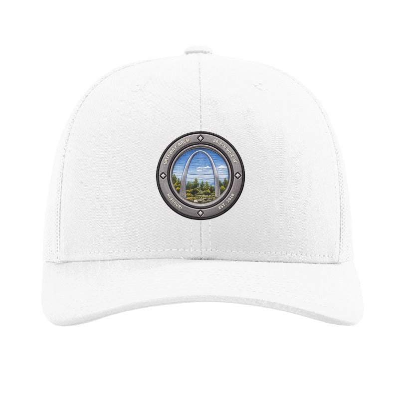 Gateway Arch National Park patch hat — White