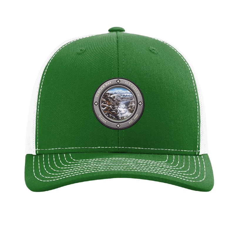Glacier Bay National Park patch hat — Kelly Green/White