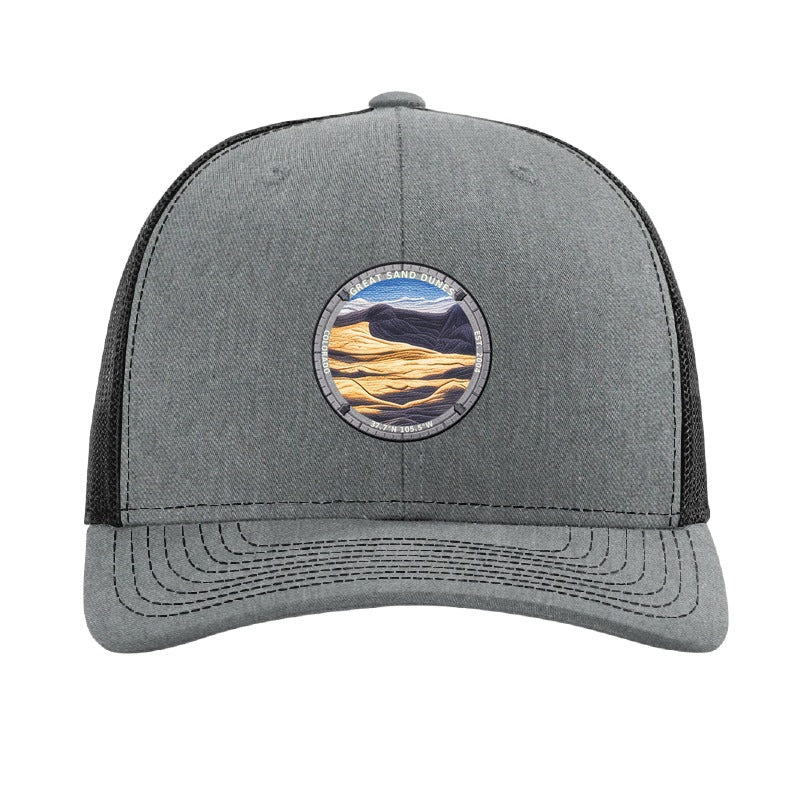 Great Sand Dunes National Park patch hat — Heather Grey/Black