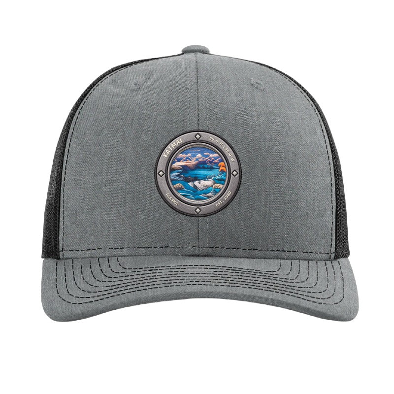 Katmai National Park patch hat — Heather Grey/Black