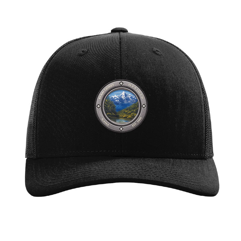 Kenai Fjords National Park patch hat — Black