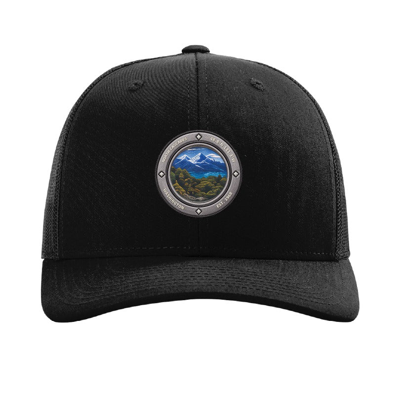 North Cascades National Park patch hat — Black