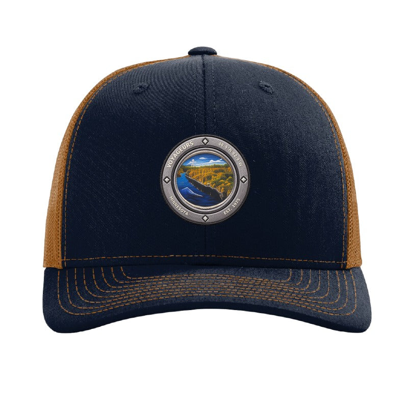 Voyageurs National Park patch hat — Navy/Caramel