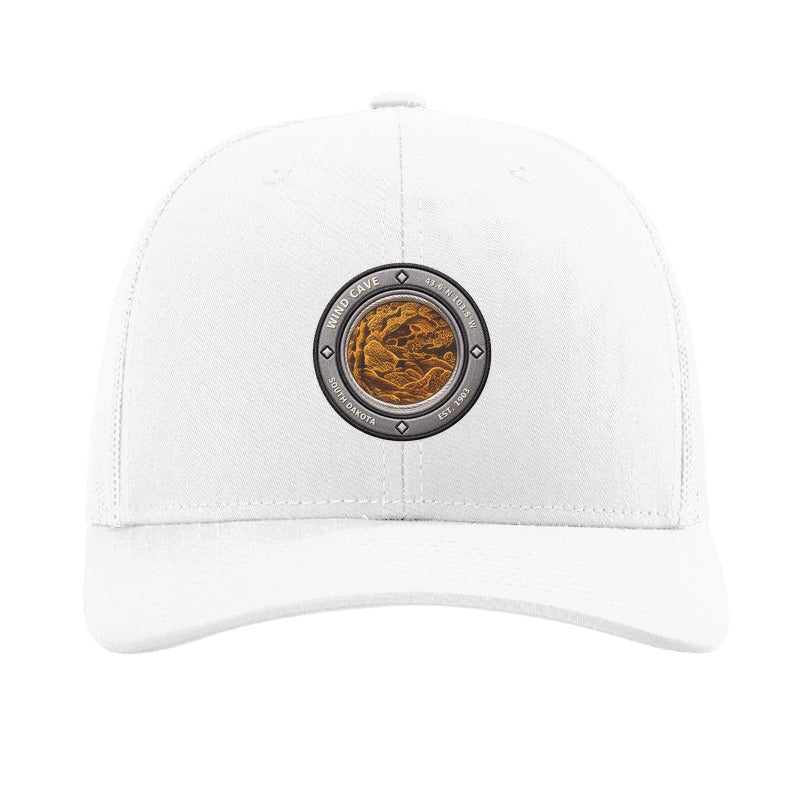 Wind Cave National Park patch hat — White
