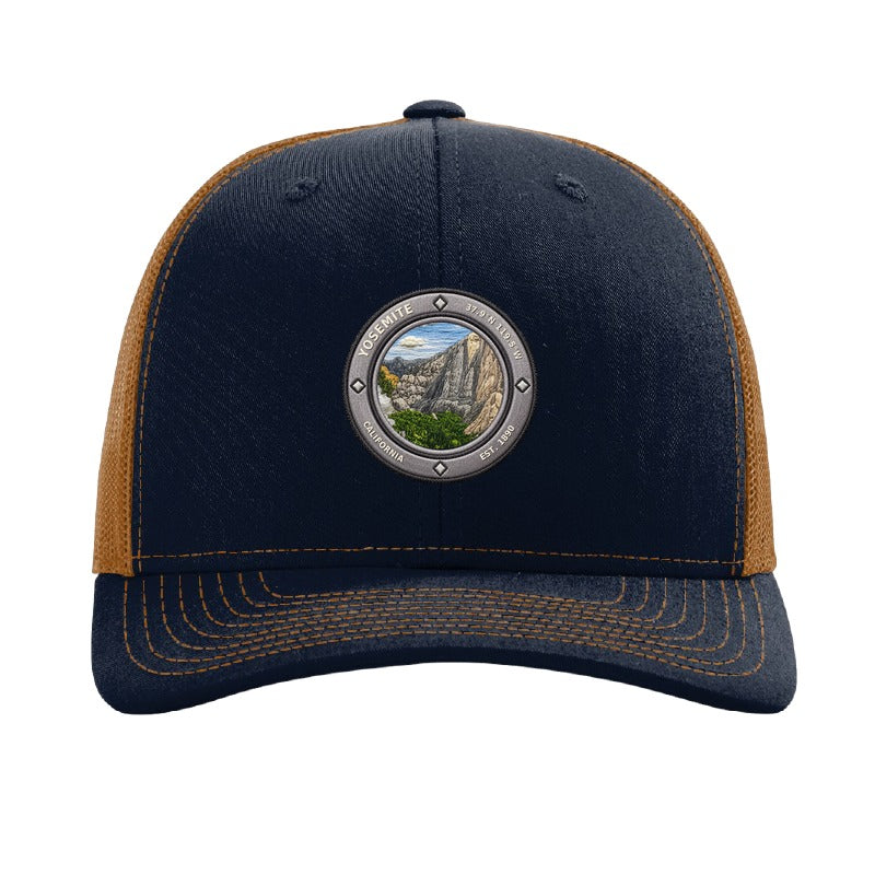 Yosemite National Park patch hat — Navy/Caramel