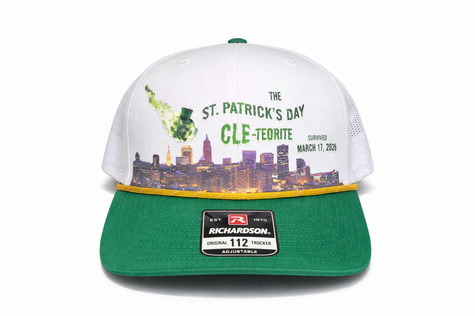 I survived the St Patrick's Day Meteor Cleveland, OH Trucker Hat - Richardson 112