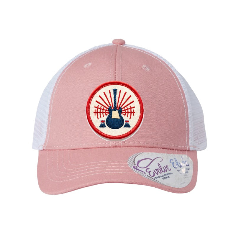 Reading Festival patch hat — Dusty Rose/White (Ponytail)