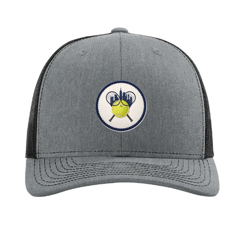 US Open Tennis patch hat — Heather Grey/Black