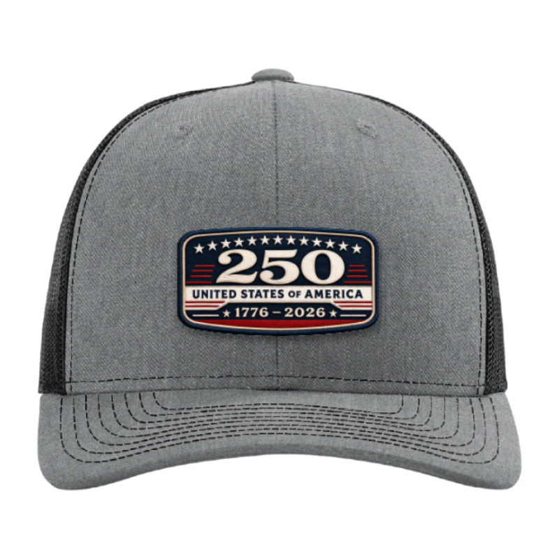 USA 250th Anniversary Trucker Hat – United States 1776–2026 Patriotic Patch Hat