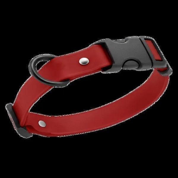 Red BioThane dog collar