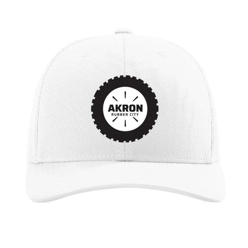 Akron Rubber City patch hat — White