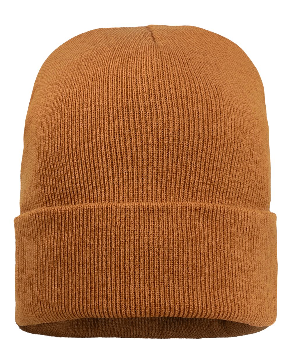 Cuffed Sherpa Lined Beanie with Custom Engraved Leather Patch