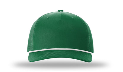 Personalized Richardson 112FPR Five Panel Trucker Hat with Rope with Custom Patch
