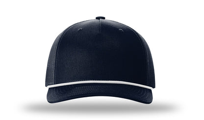 Personalized Richardson 112FPR Five Panel Trucker Hat with Rope with Custom Patch