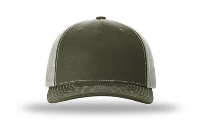 Green and gray cap on a white background