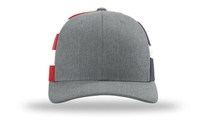 Richardson 112pm Heather Grey Stars Stripes FRONT