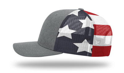 Richardson 112pm Heather Grey Stars Stripes side