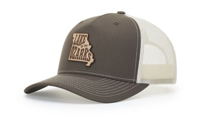 Gray and white cap with 'Lake of the Ozarks' logo on a white background