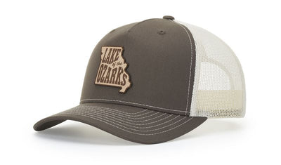 Gray and white cap with 'Lake of the Ozarks' logo on a white background