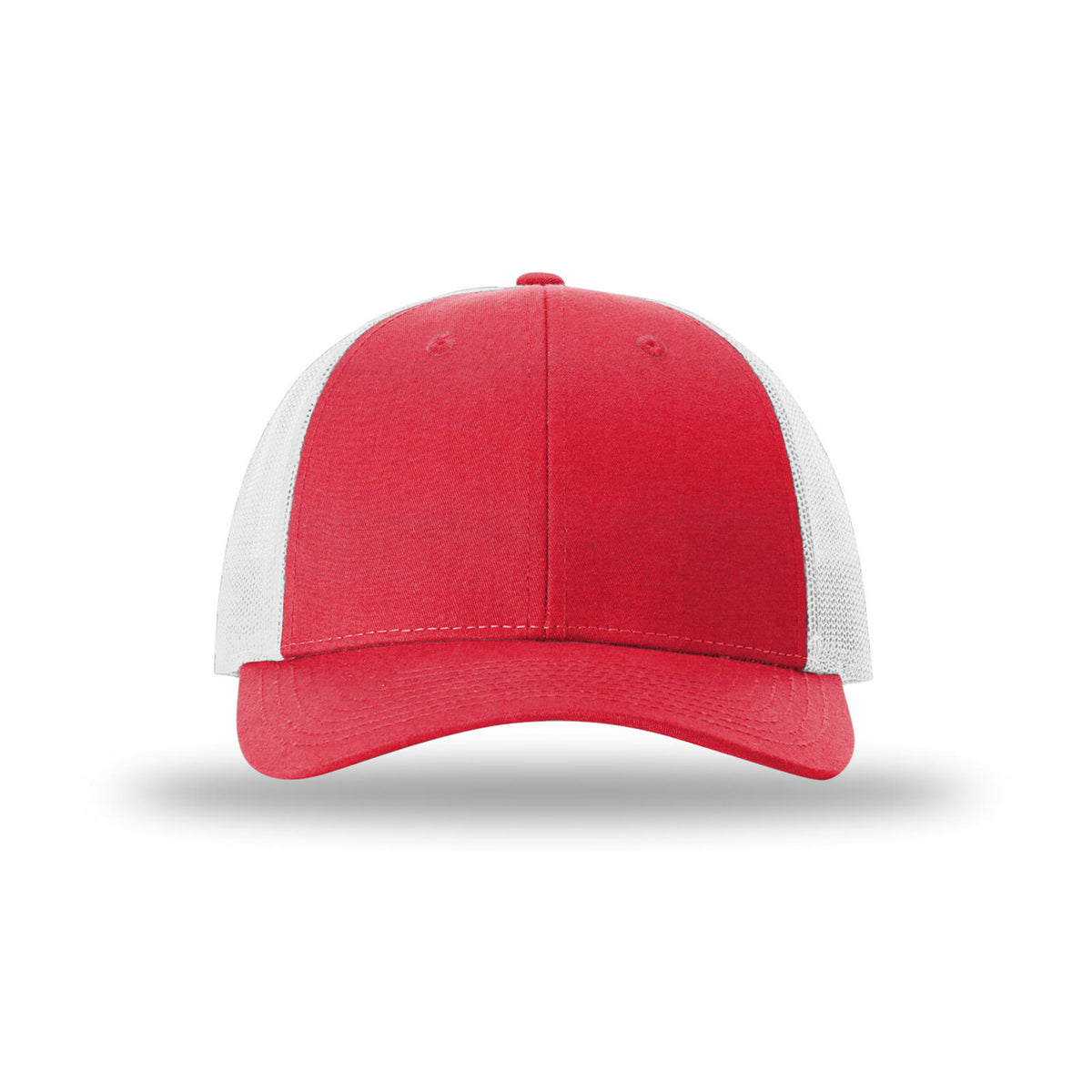 Richardson 115 Low Pro Trucker hat, Heather Red/Light Grey, front view