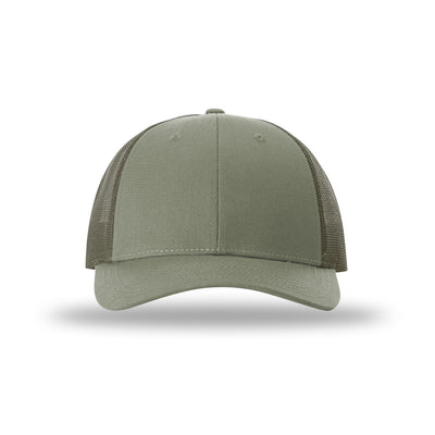 Richardson 115 Low Pro Trucker hat, Loden, front view