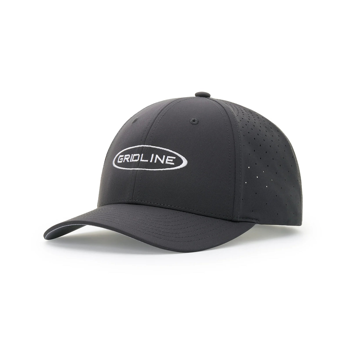 Richardson 228 low profile performance cap in dark grey with laser perforated panels