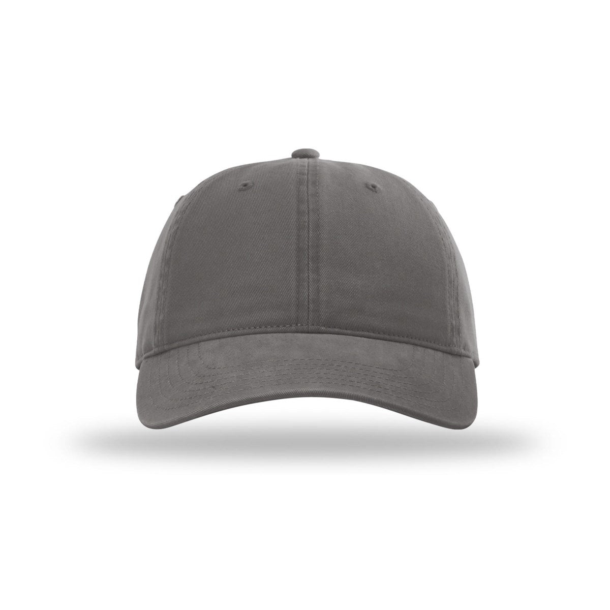 Richardson 326 garment washed brushed twill dad hat in charcoal, front view