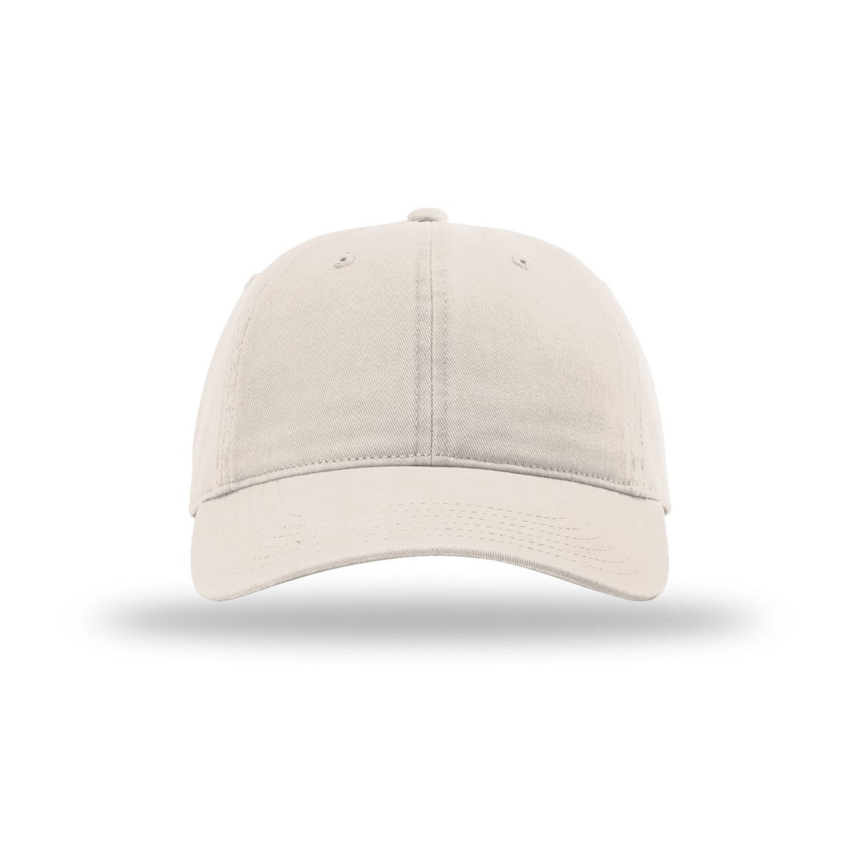 Richardson 326 garment washed brushed twill dad hat in stone, front view