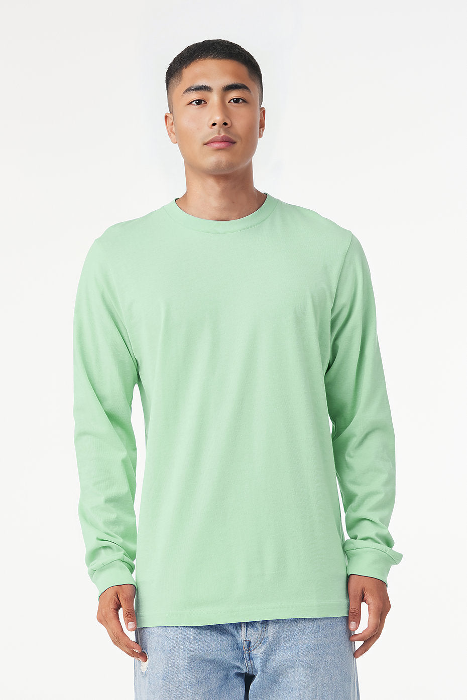 BELLA+CANVAS 3501 unisex jersey long sleeve tee in black