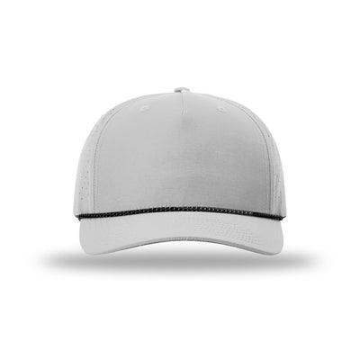 Richardson 355 rope hat in Silver/Black-Silver, front view