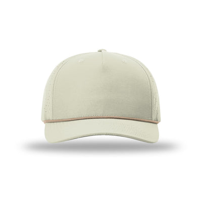 Richardson 355 rope hat in Oat Milk/Elmwood-White, front view