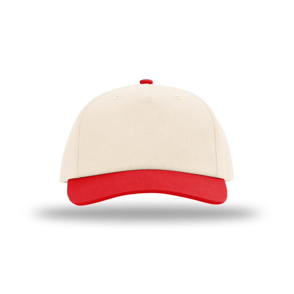 Richardson 356 Gramps hat in Cream and Red, front view