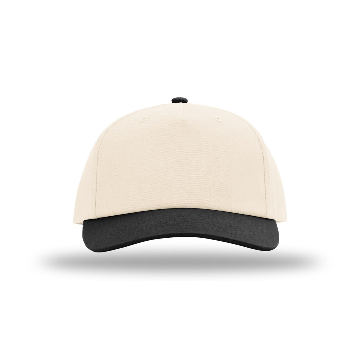 Richardson 356 Gramps hat in Cream and Black, front view