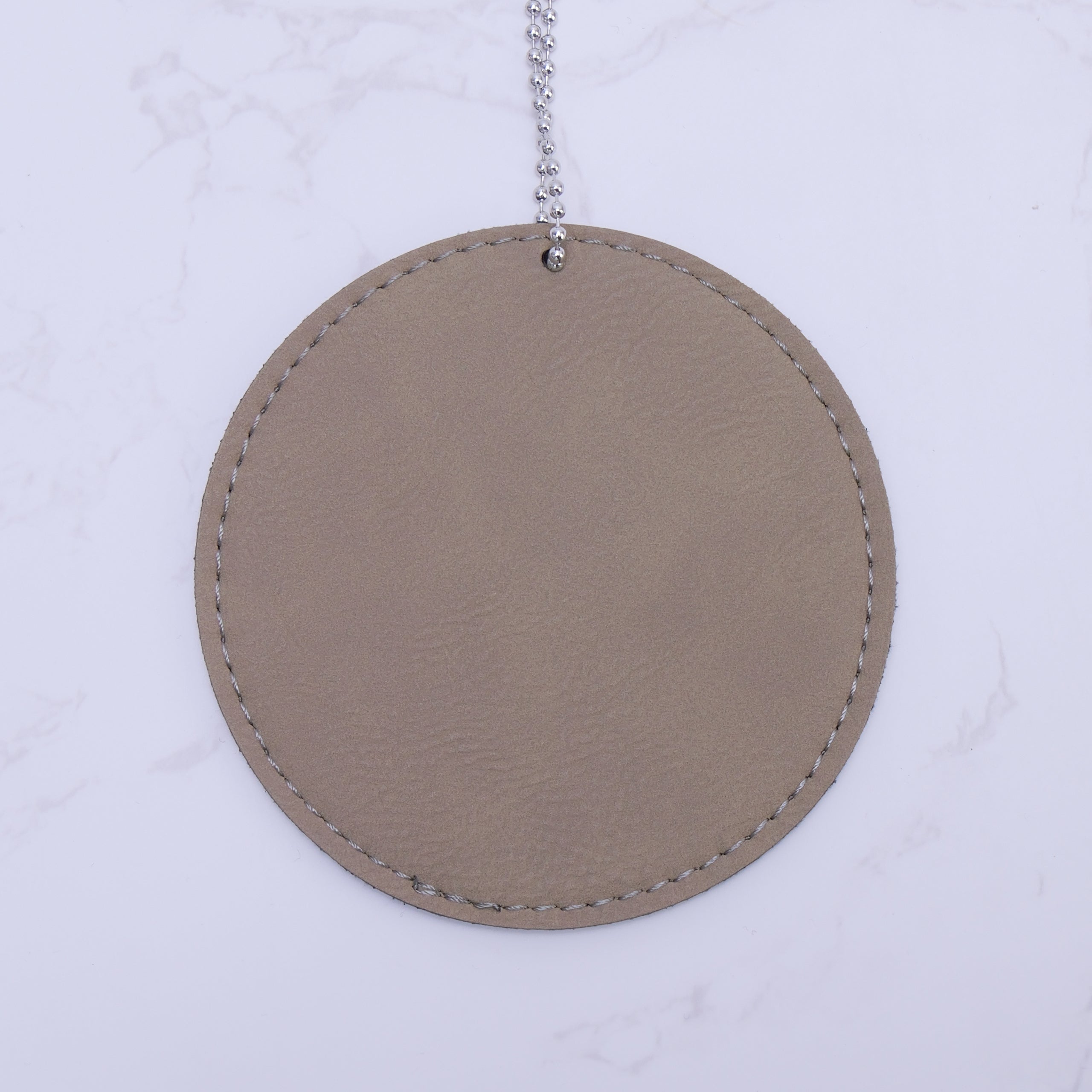 Round Leatherette Christmas Ornaments with Custom Design