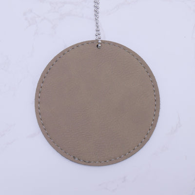Round Leatherette Christmas Ornaments with Custom Design