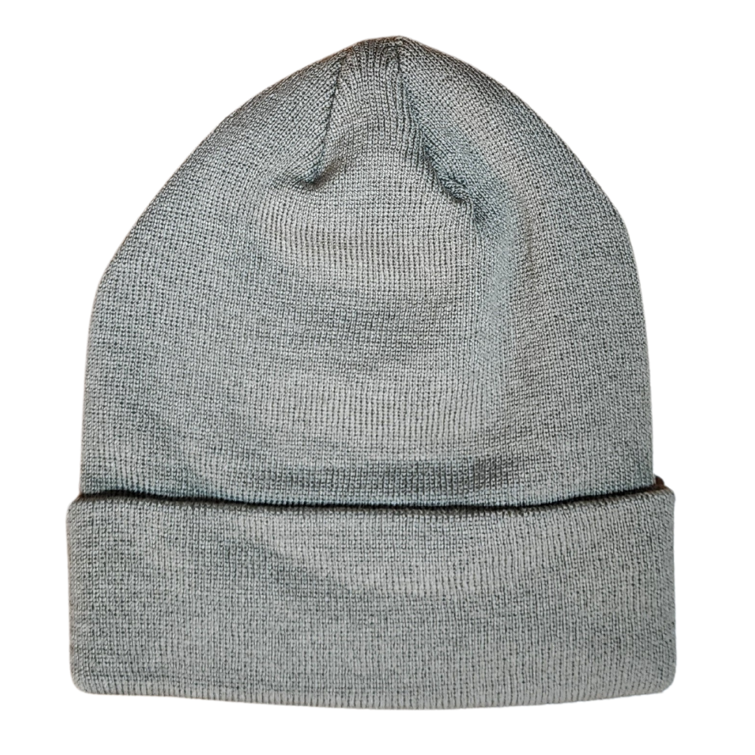 Cuffed Beanie with Custom Engraved Leather Patch - All Sizes