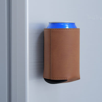 Leatherette 12oz Magnetic Can Cooler