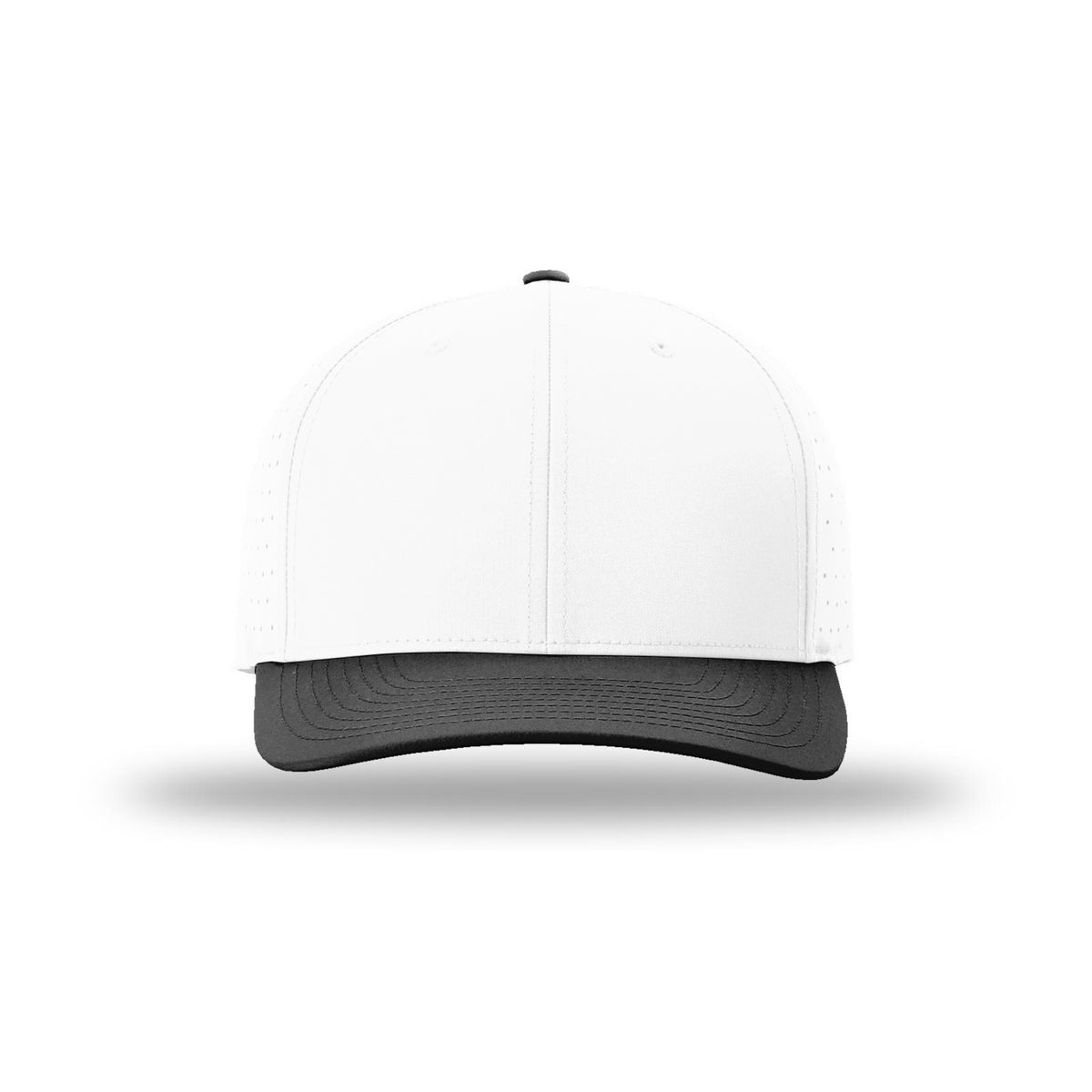 Richardson 632 Laser Perf R-Flex hat, White/Black, front view