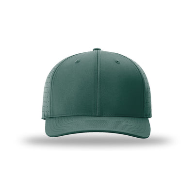 Richardson 632 Laser Perf R-Flex hat, Dark Green, front view