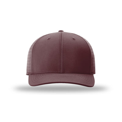 Richardson 632 Laser Perf R-Flex hat, Maroon, front view