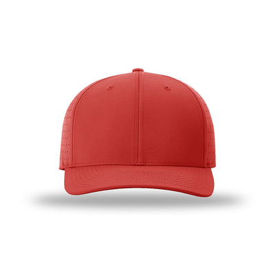 Richardson 632 Laser Perf R-Flex hat, Red, front view
