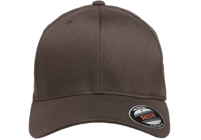 Flexfit 6277 fitted hat in Brown, front view